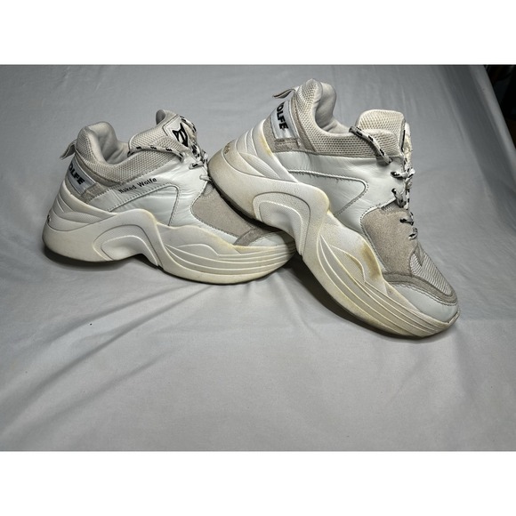Naked Wolfe Track Chunky‎ Platform White Shoes Women's Size 8 Streetwear Sporty